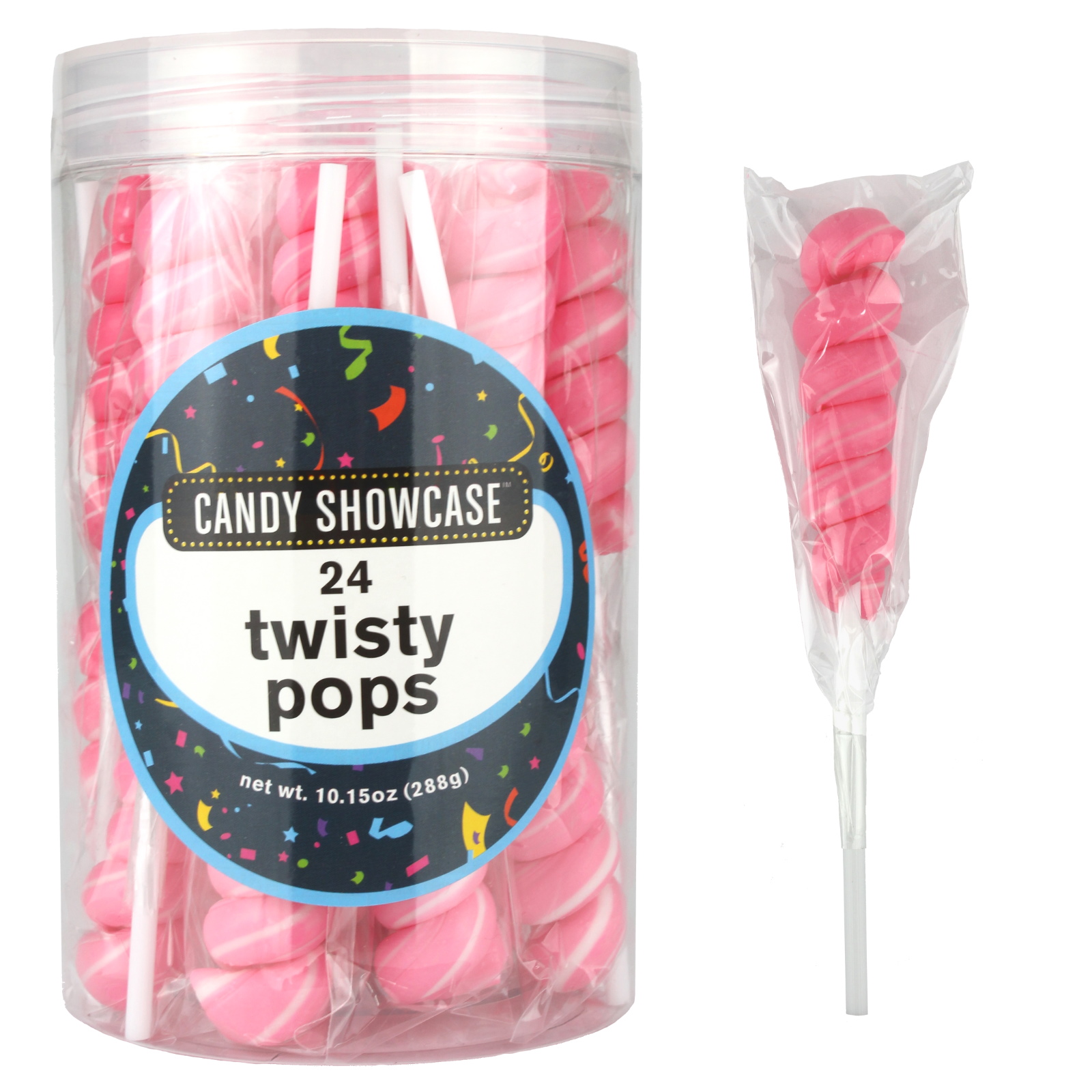 Pink Twist Pops (Pack of 24)