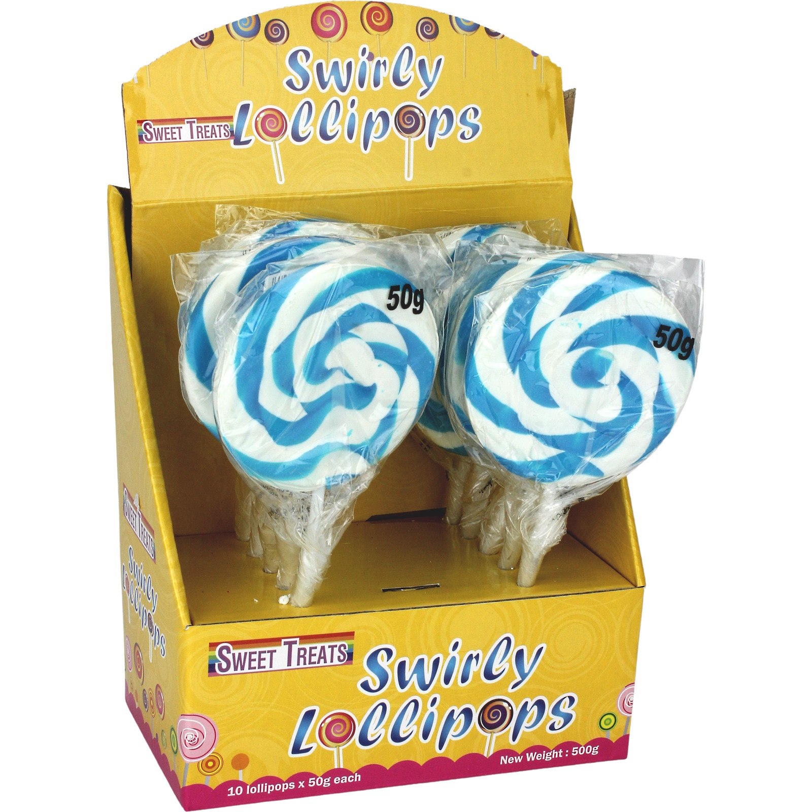 Blue Swirly Lollipops (Pack of 10)