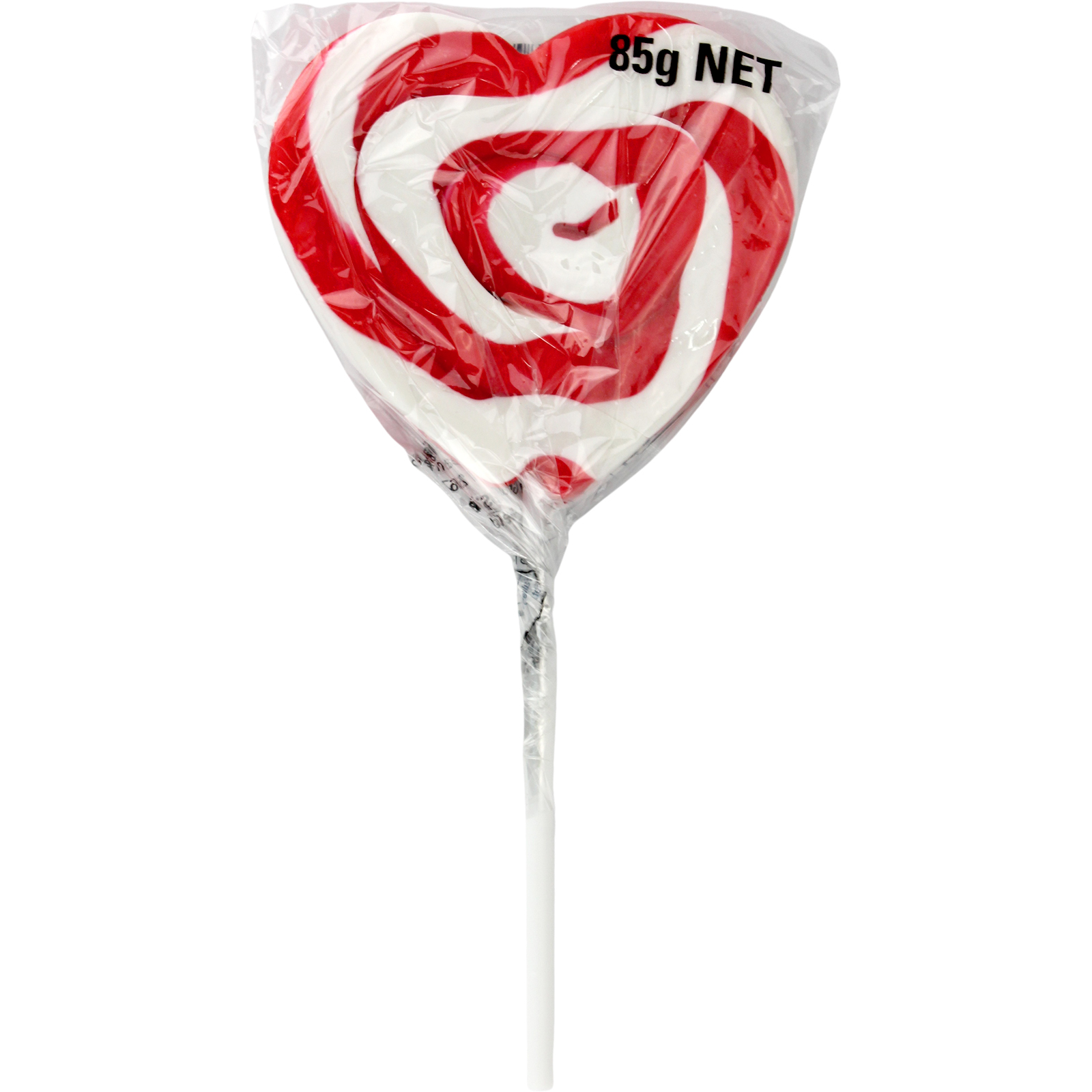 Red Swirl Love Heart Lollipop (85g) 
