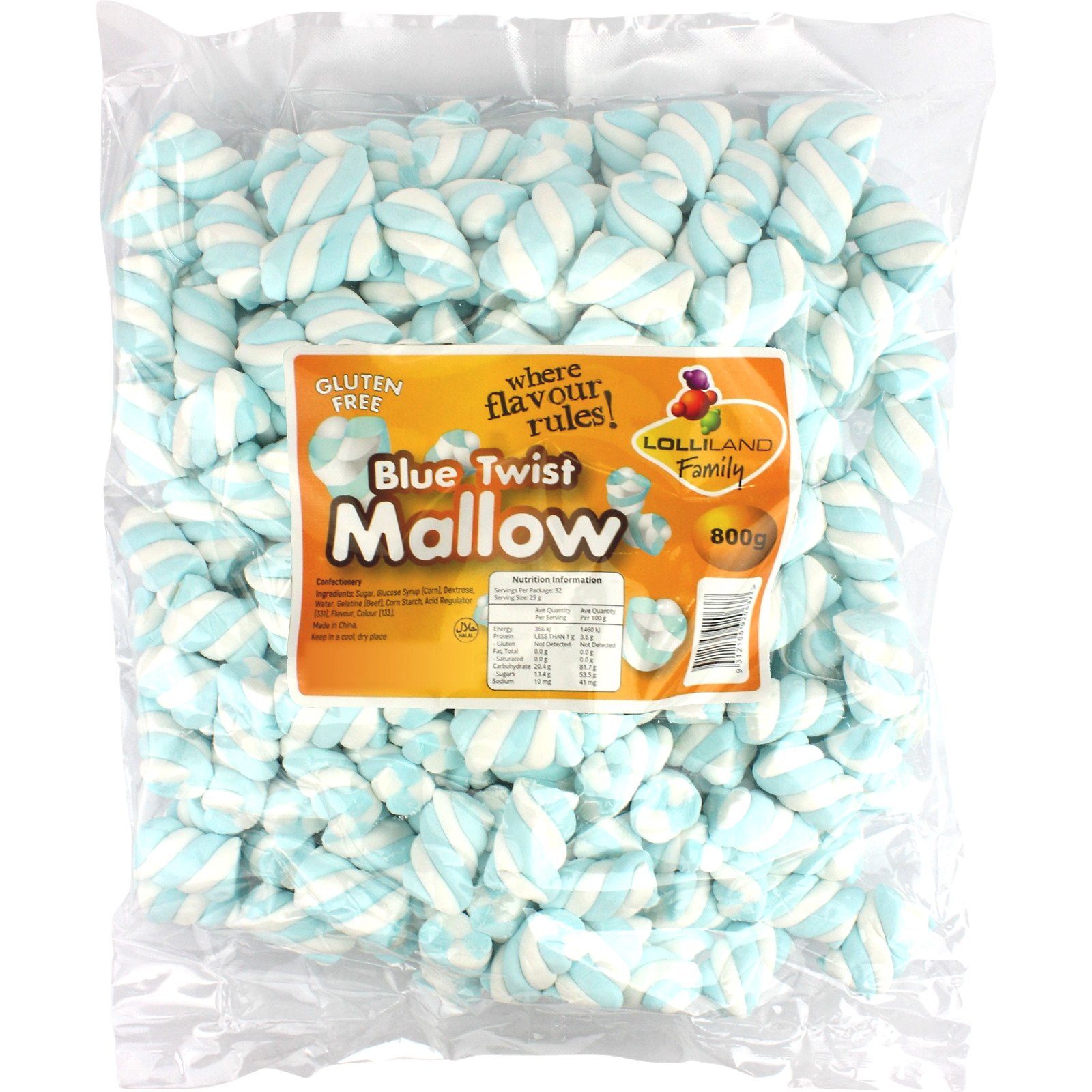 Blue Twist Mallow (800g Bag) 