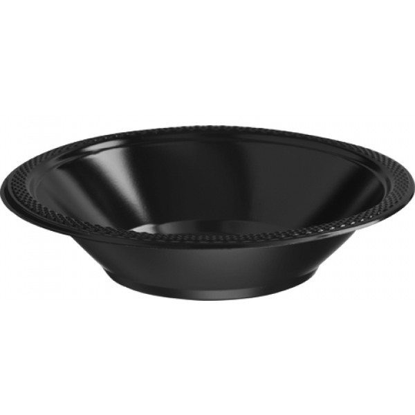 Black Plastic Bowls (Pack of 20)