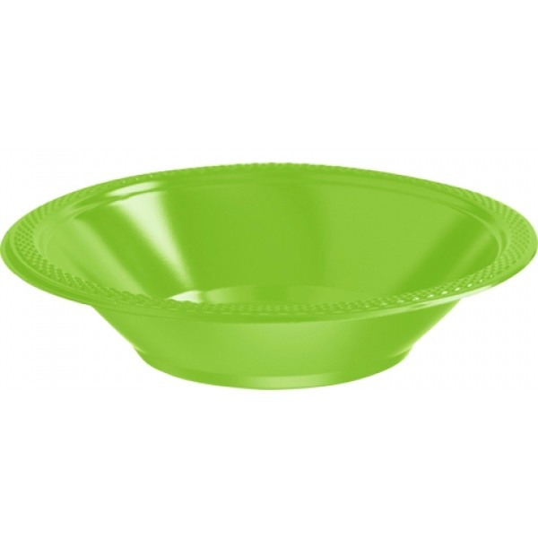 Lime Green Plastic Bowls (Pack of 20)