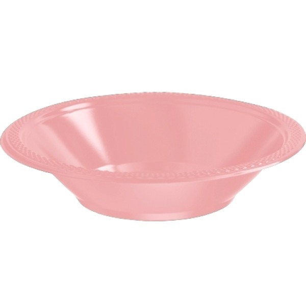 Pastel Pink Plastic Bowls (Pack of 20)