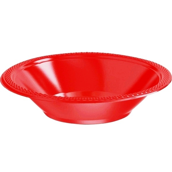 Red Plastic Bowls (Pack of 20)