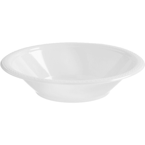 White Plastic Bowls (Pack of 20)