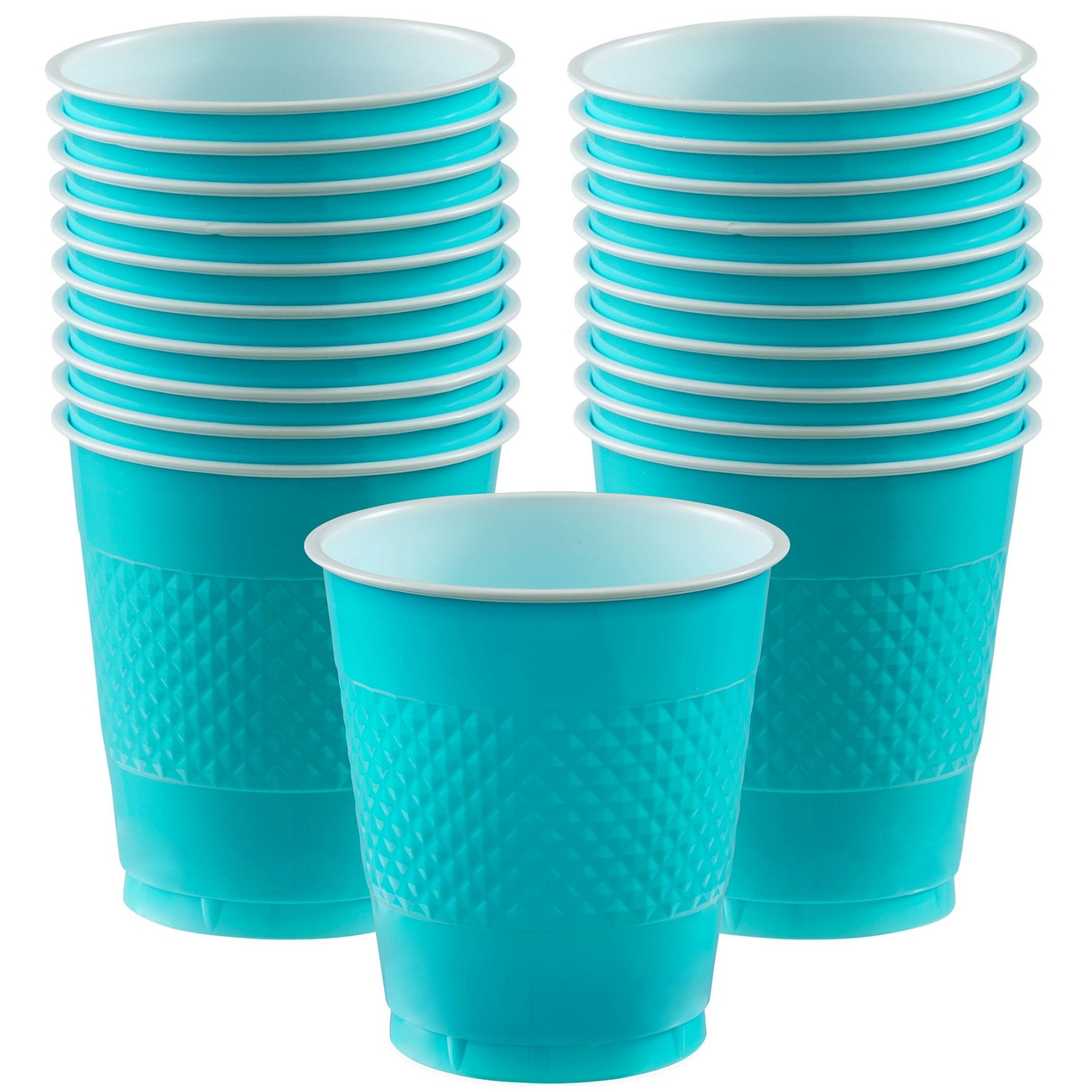 Teal Plastic Cups (Pack of 20)