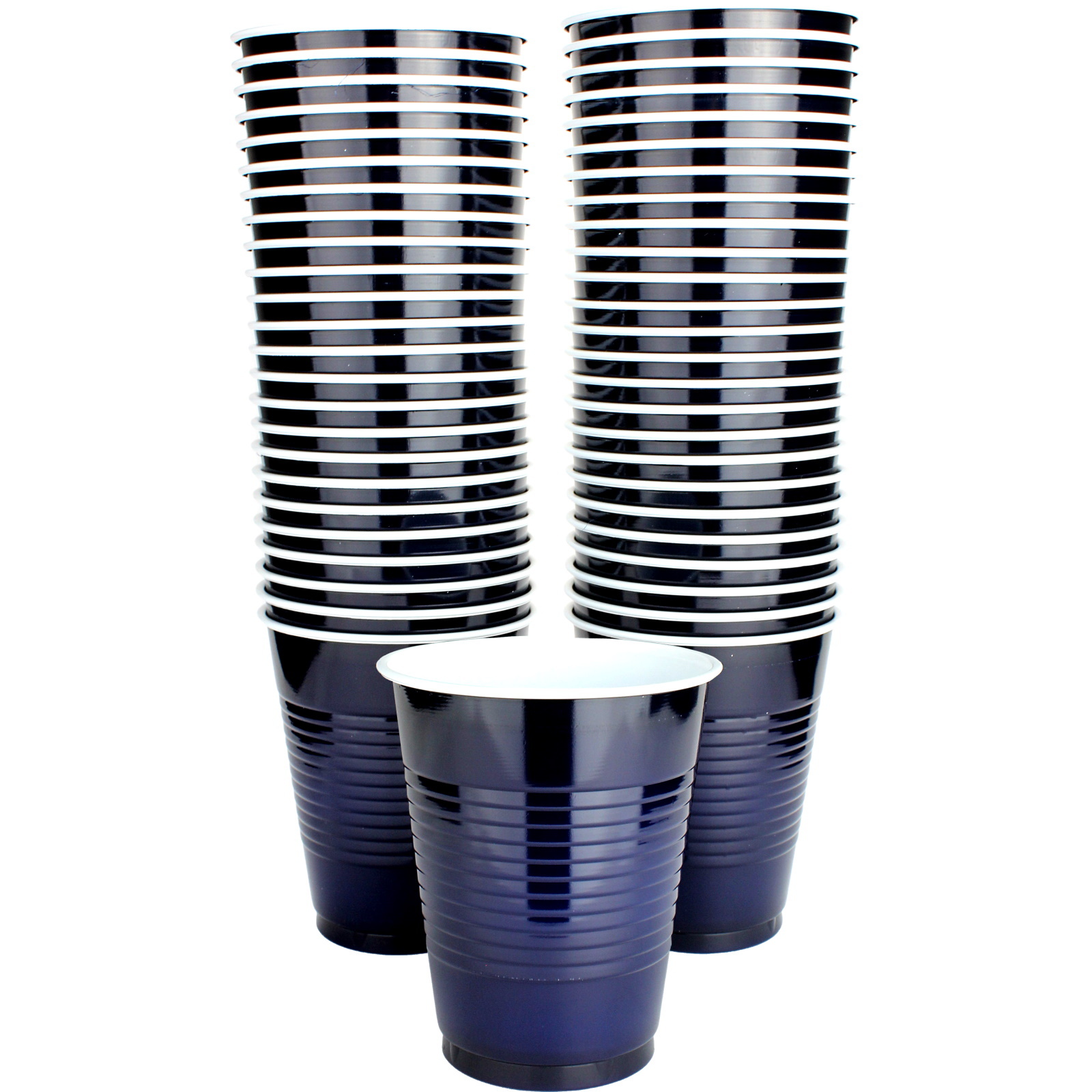 Navy Blue Plastic Cups Big Party Pack (Pack of 50)