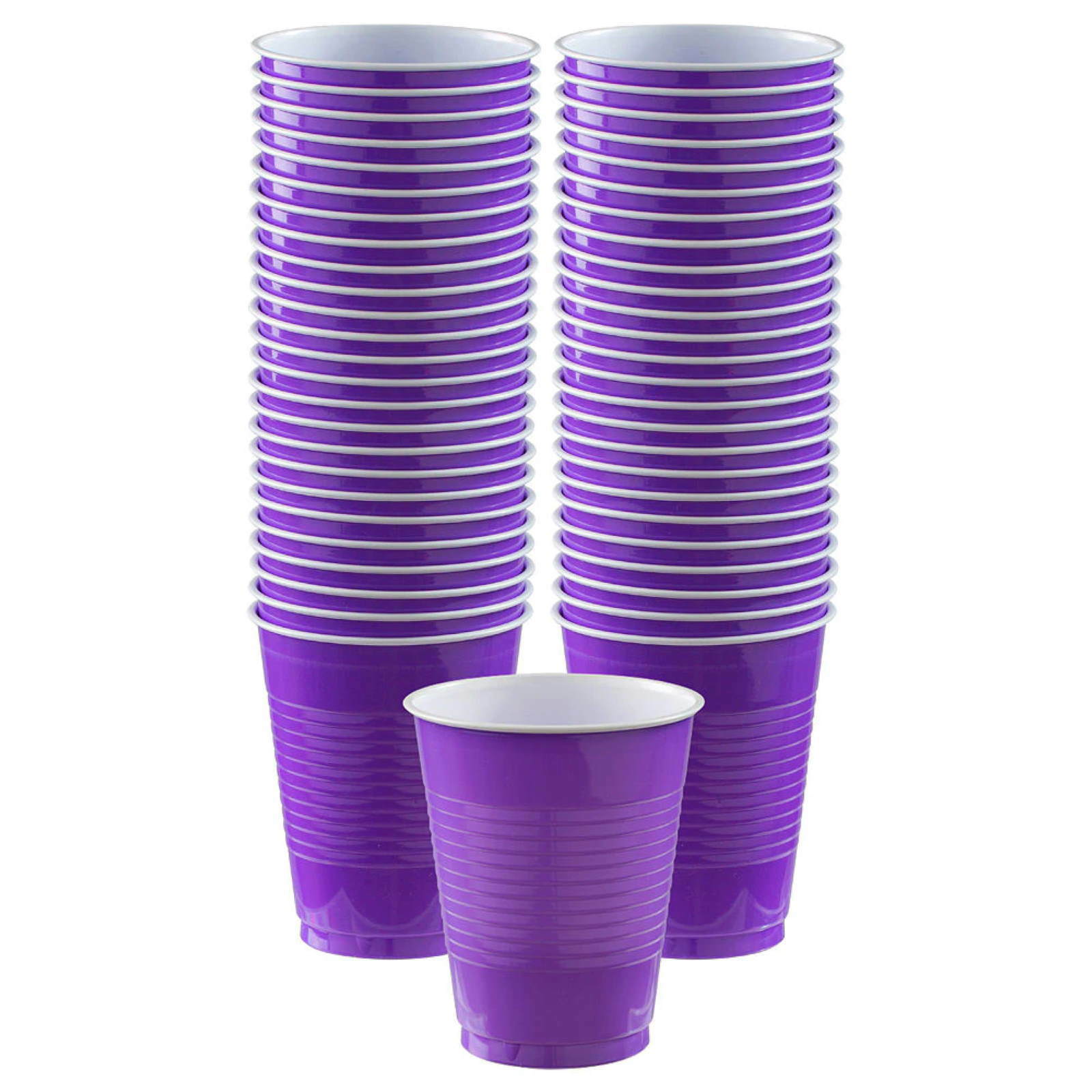 Purple Plastic Cups Big Party Pack (Pack of 50)