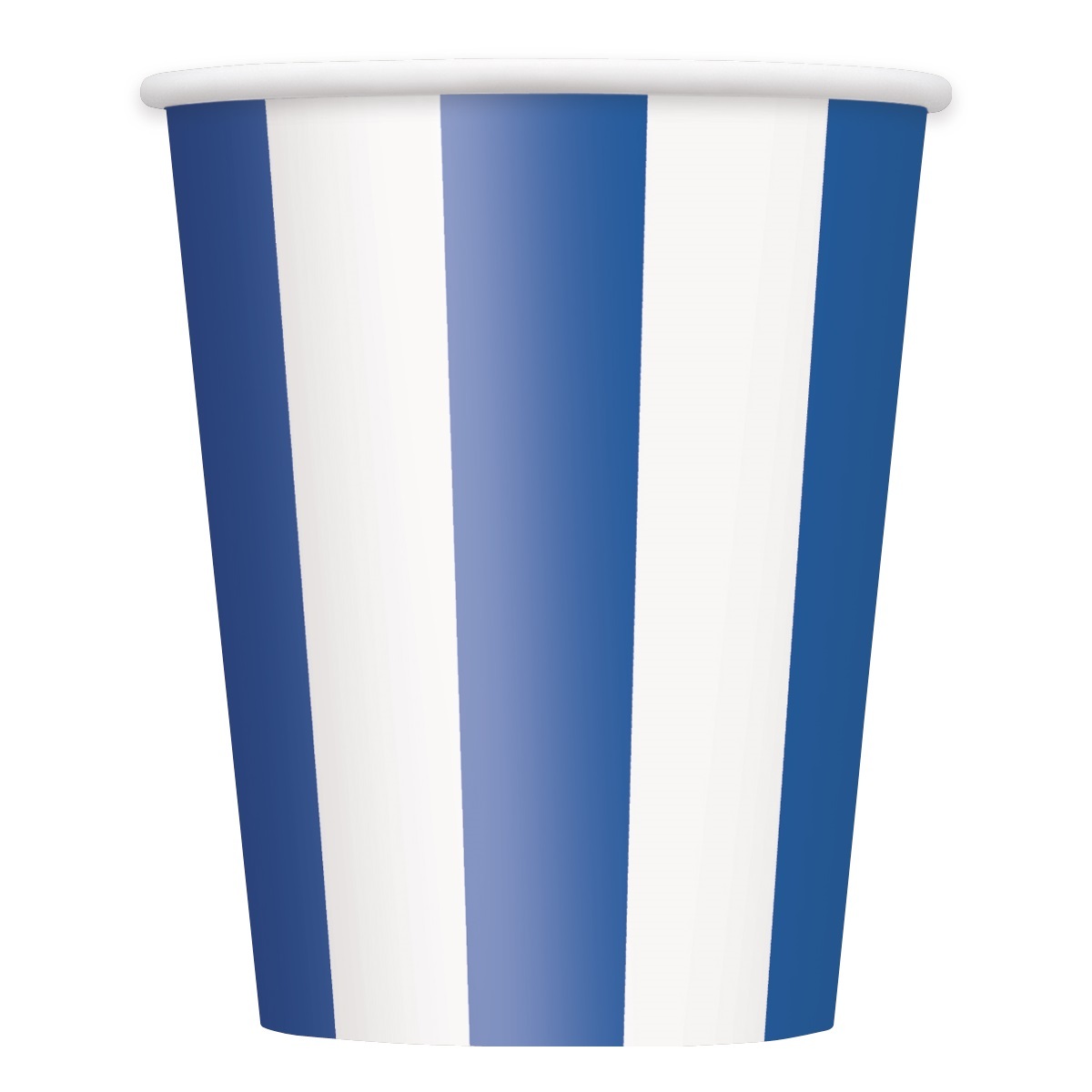 Blue and White Striped Paper Cups (Pack of 6)