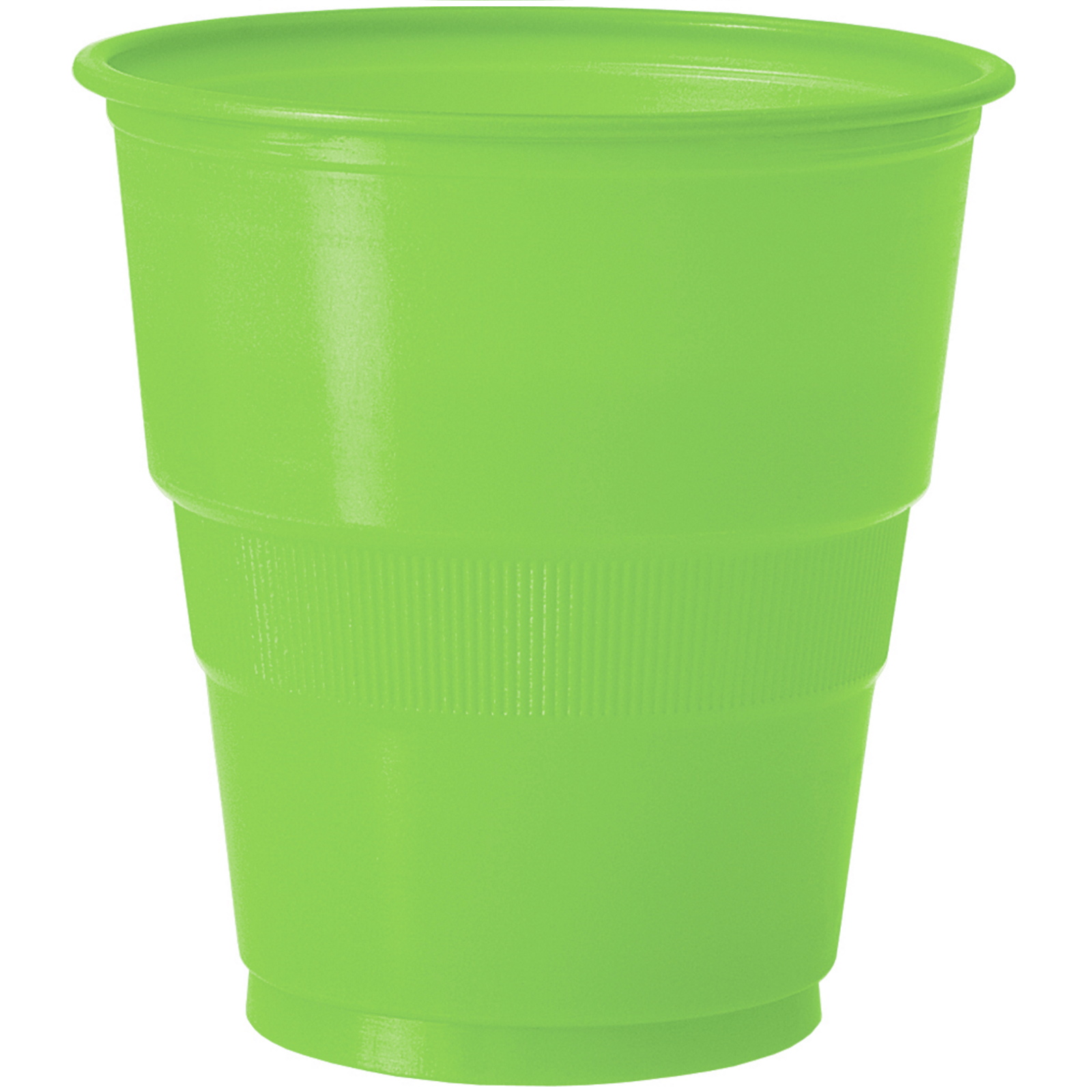 Lime Green Plastic Cups (Pack of 12)