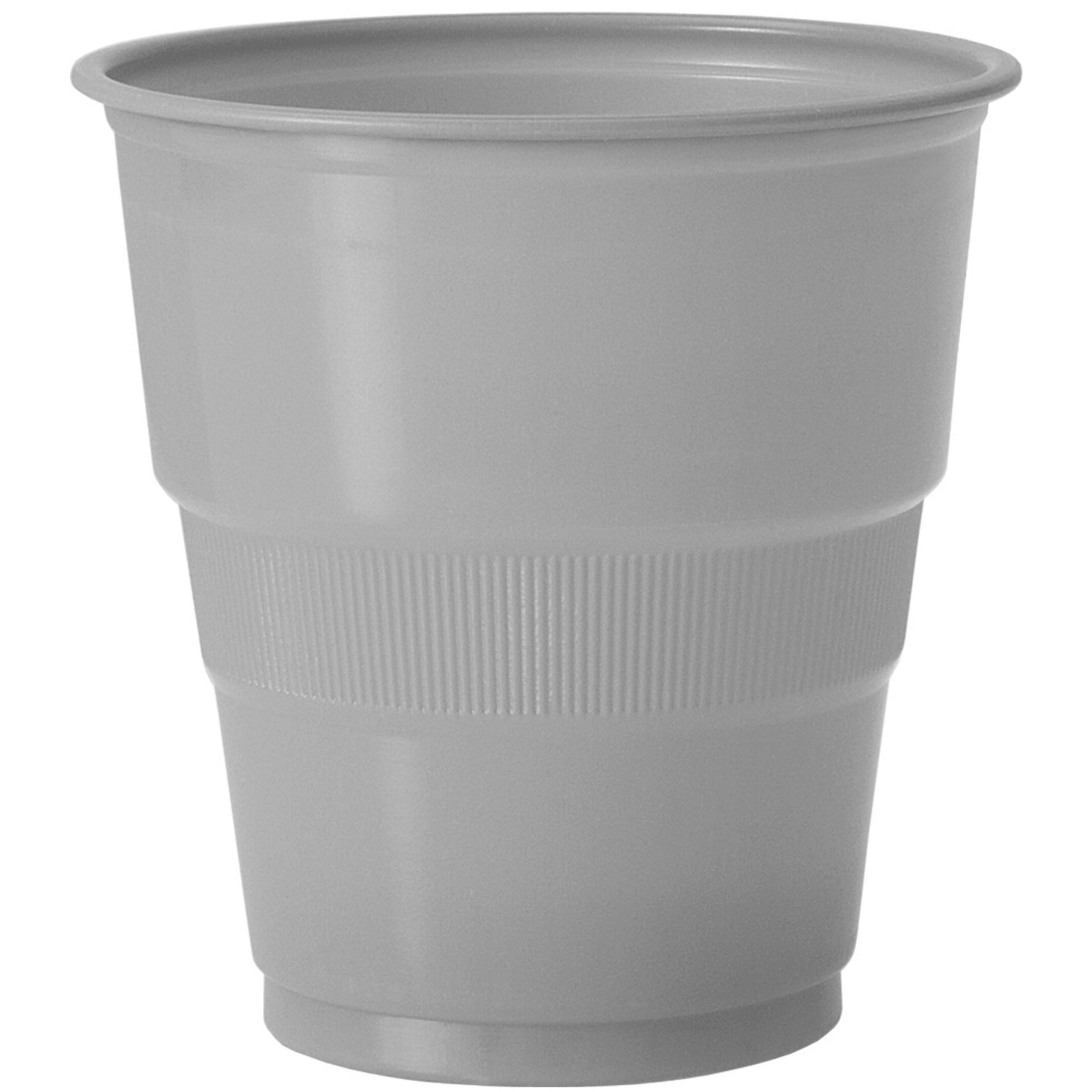 Silver Plastic Cups (Pack of 12) Silver Party Supplies Coloured