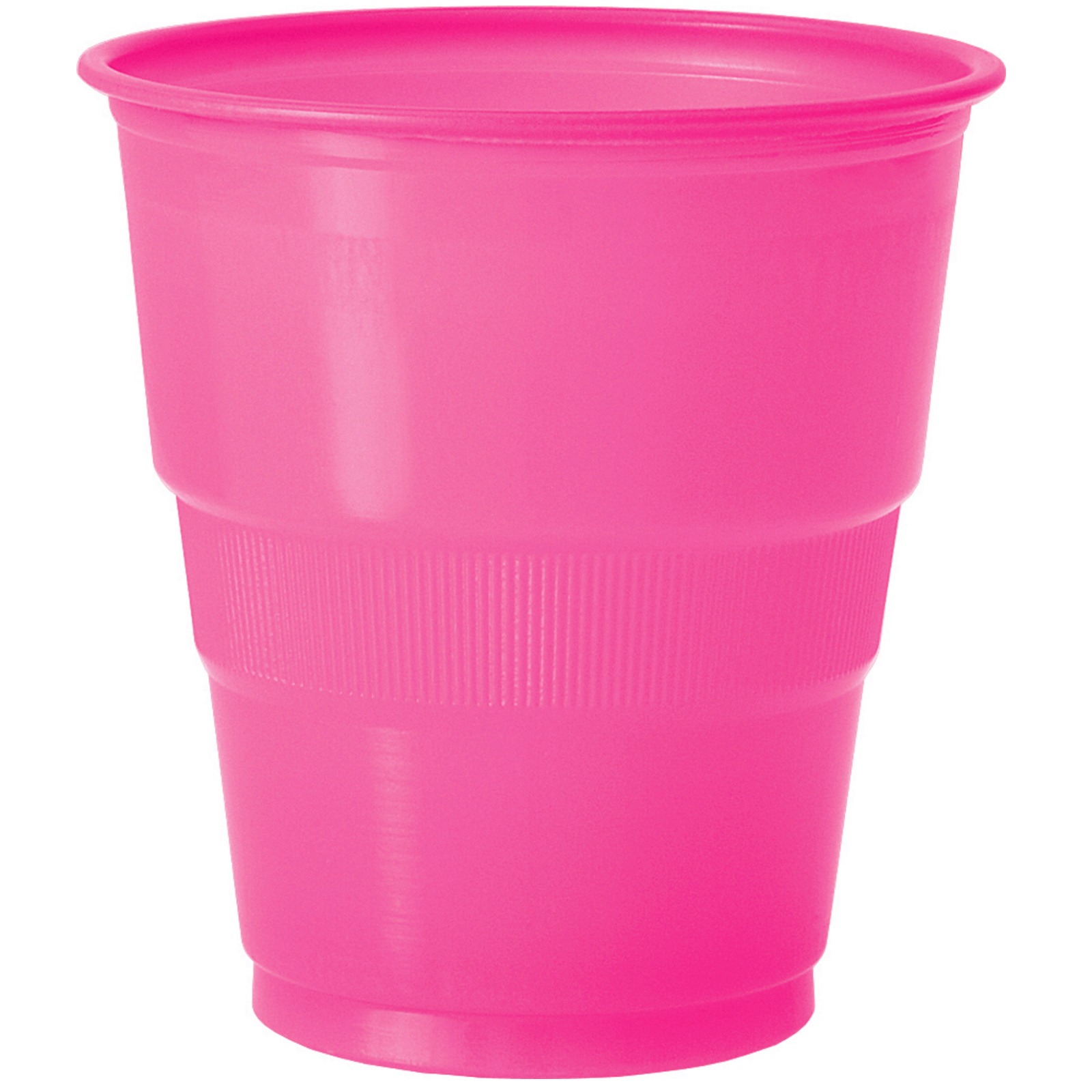 Hot Pink Plastic Cups (Pack of 25)