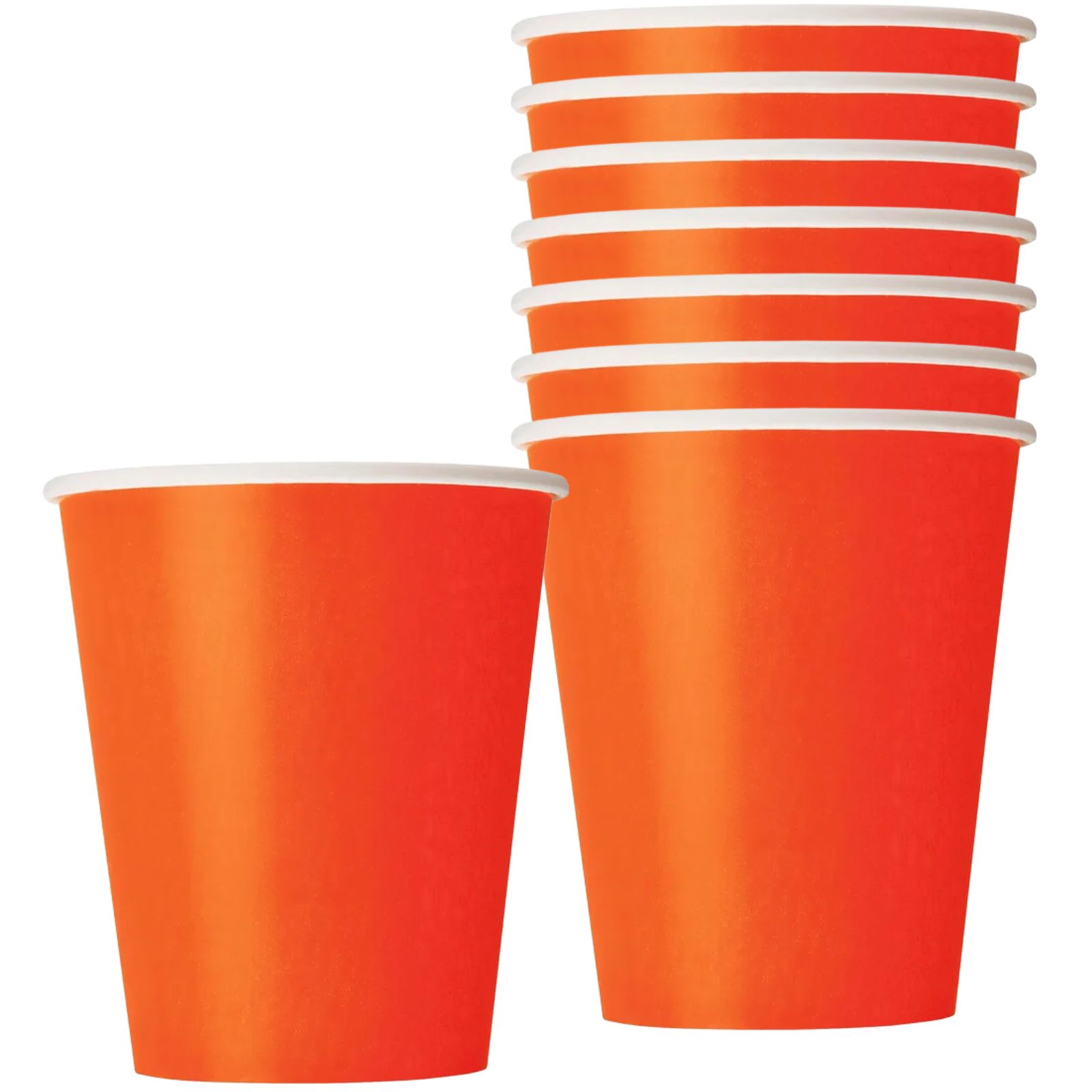 Orange Paper Cups (Pack of 8)