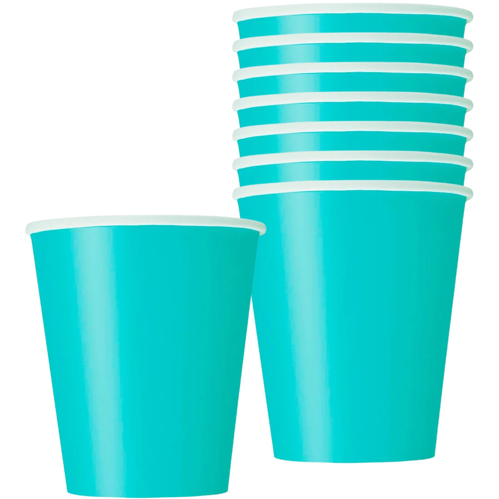 Teal Paper Cups (Pack of 8)