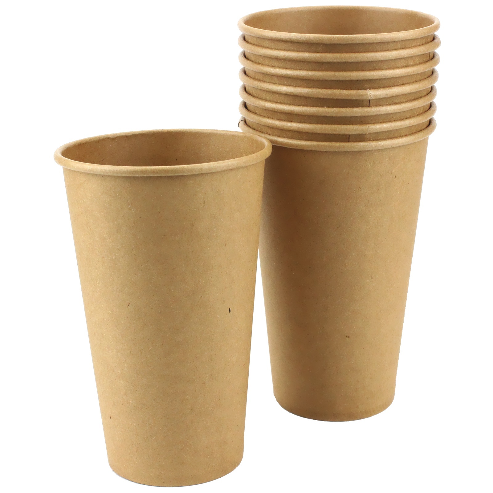 Brown Kraft Paper Cups 500ml (Pack of 8)