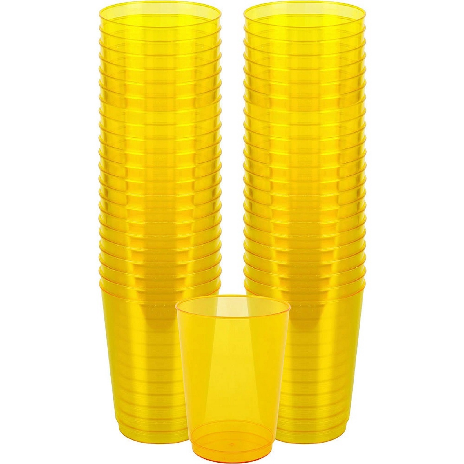 Yellow Plastic Cups (Pack of 72)