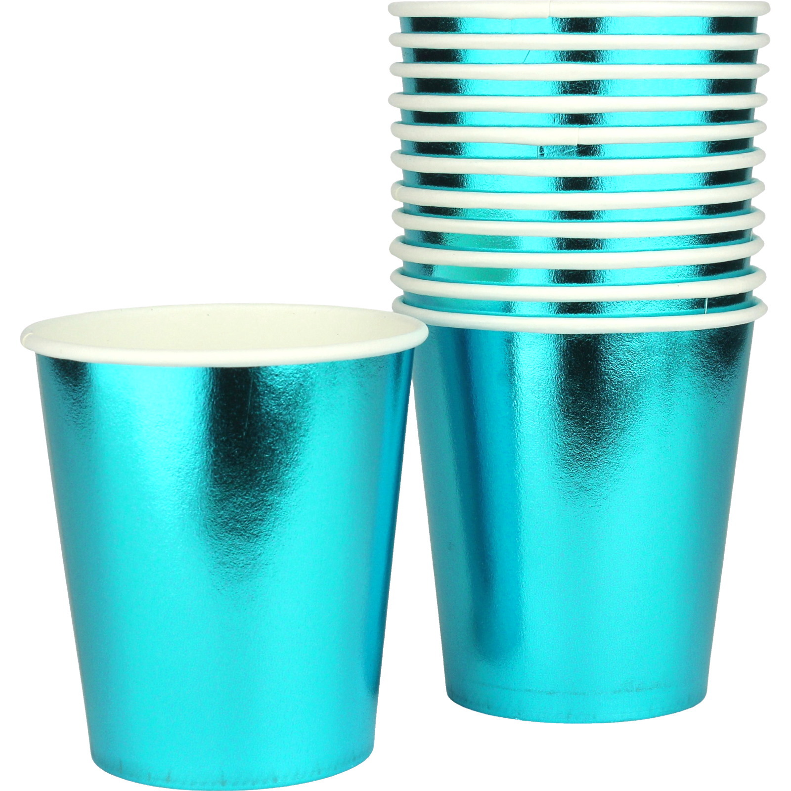 Blue Foil Paper Cups (Pack of 12)