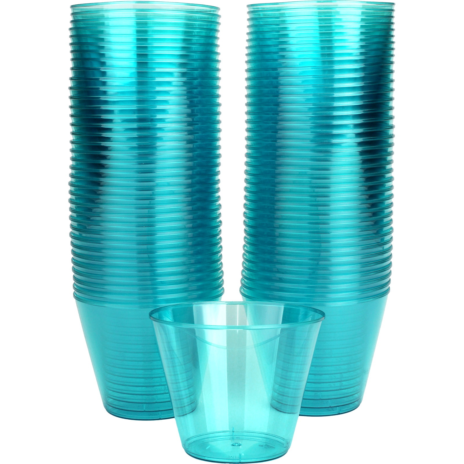 Caribbean Blue Plastic Tumbler Cups (Pack of 72)