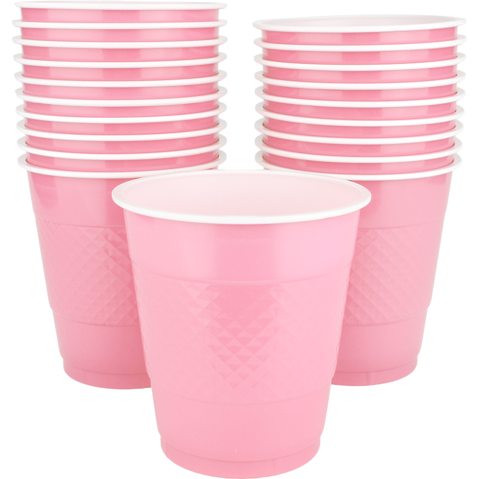 New Pink 354ml Reusable Cups (Pack of 20)