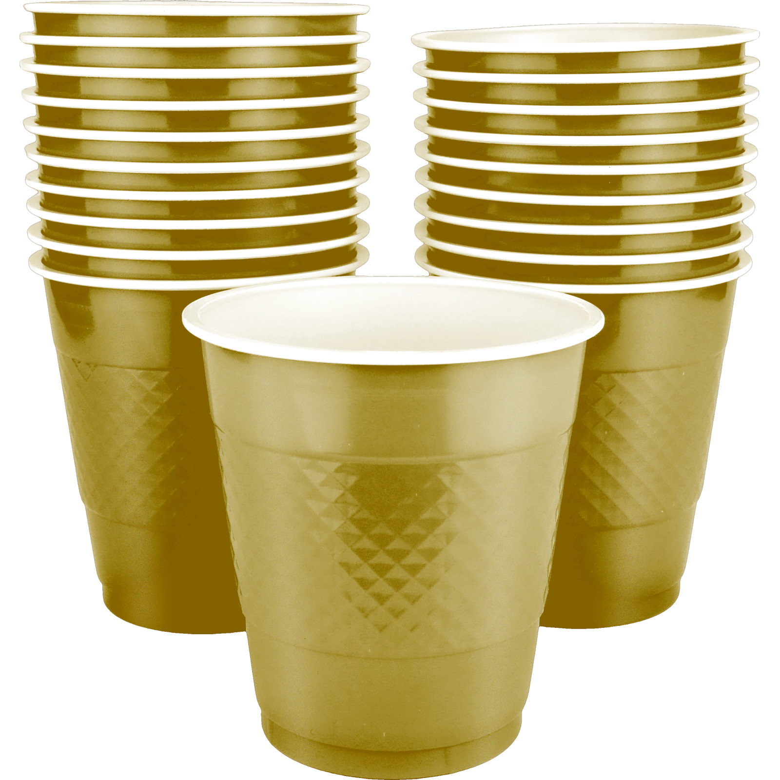 Amscan Gold 354ml Reusable Cups (Pack of 20)