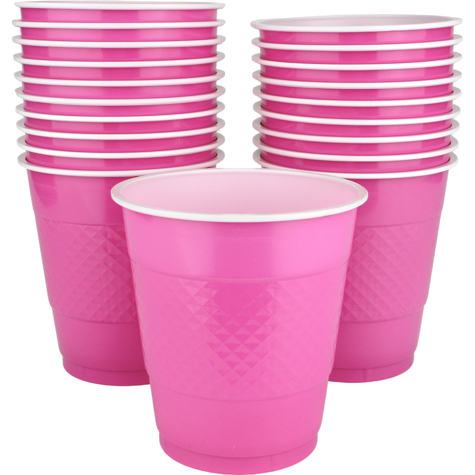 Bright Pink 354ml Reusable Cups (Pack of 20)
