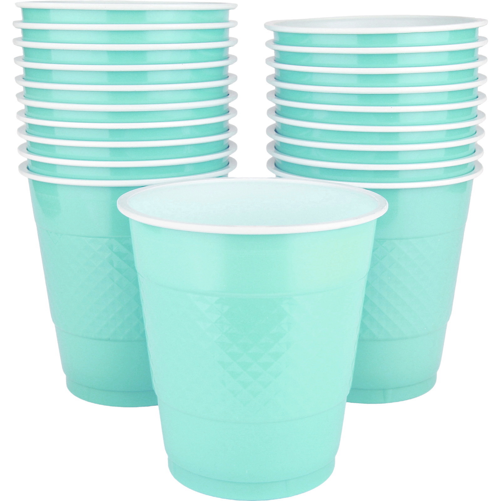 Amscan Pastel Turquoise 354ml Reusable Cups (Pack of 20)
