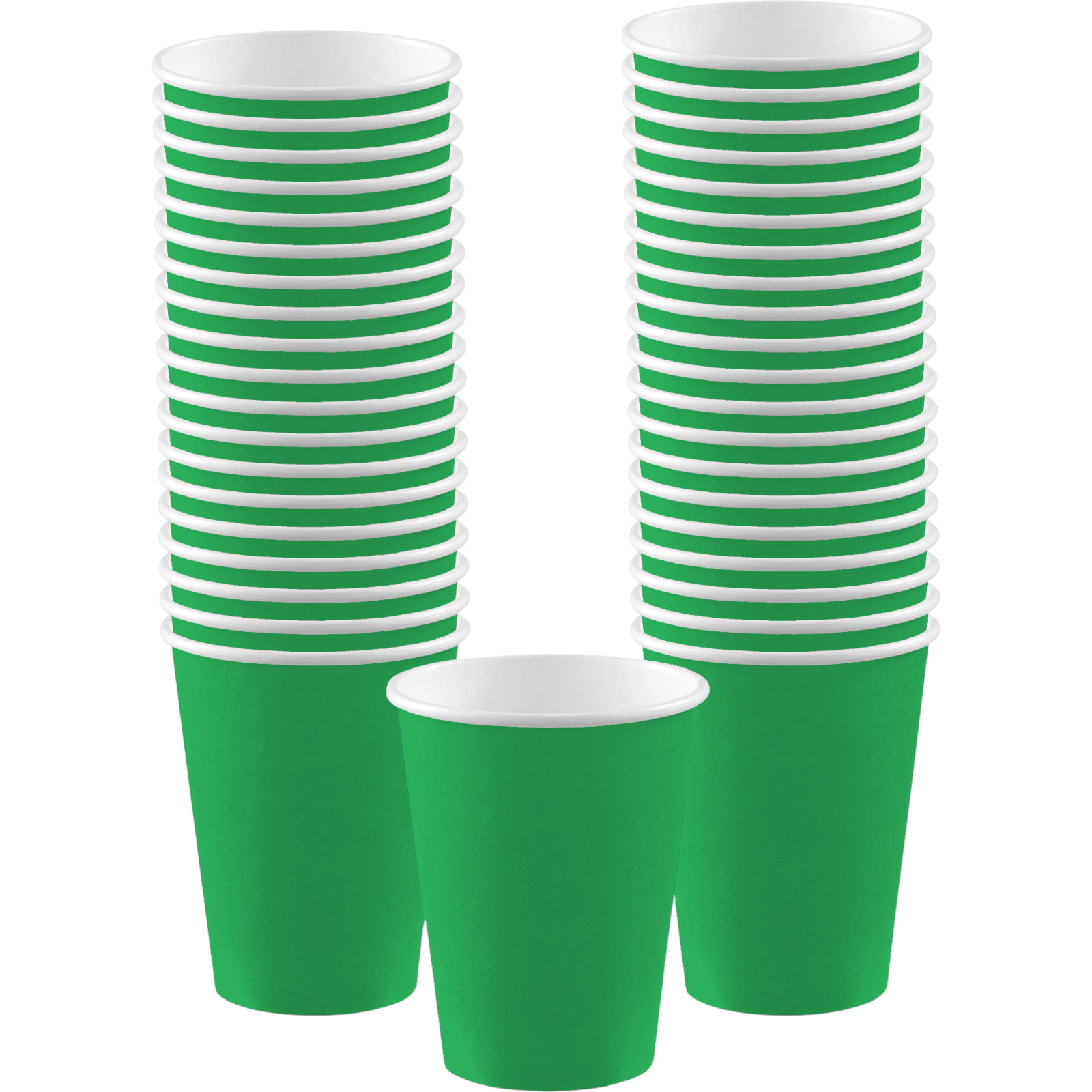 Green Paper Coffee/Drink Cups 354ml (Pack of 40) Green Coloured Party Supplies Coloured