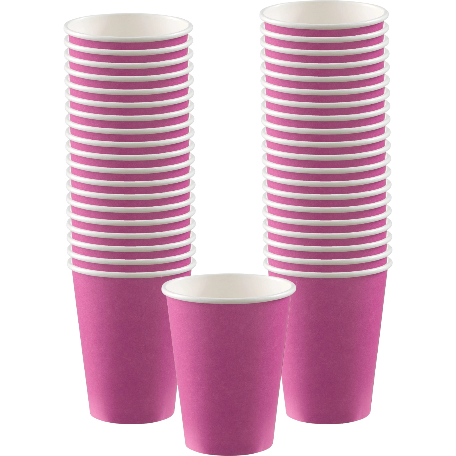 Bright Pink Paper Coffee/Drink Cups 354ml (Pack of 40)
