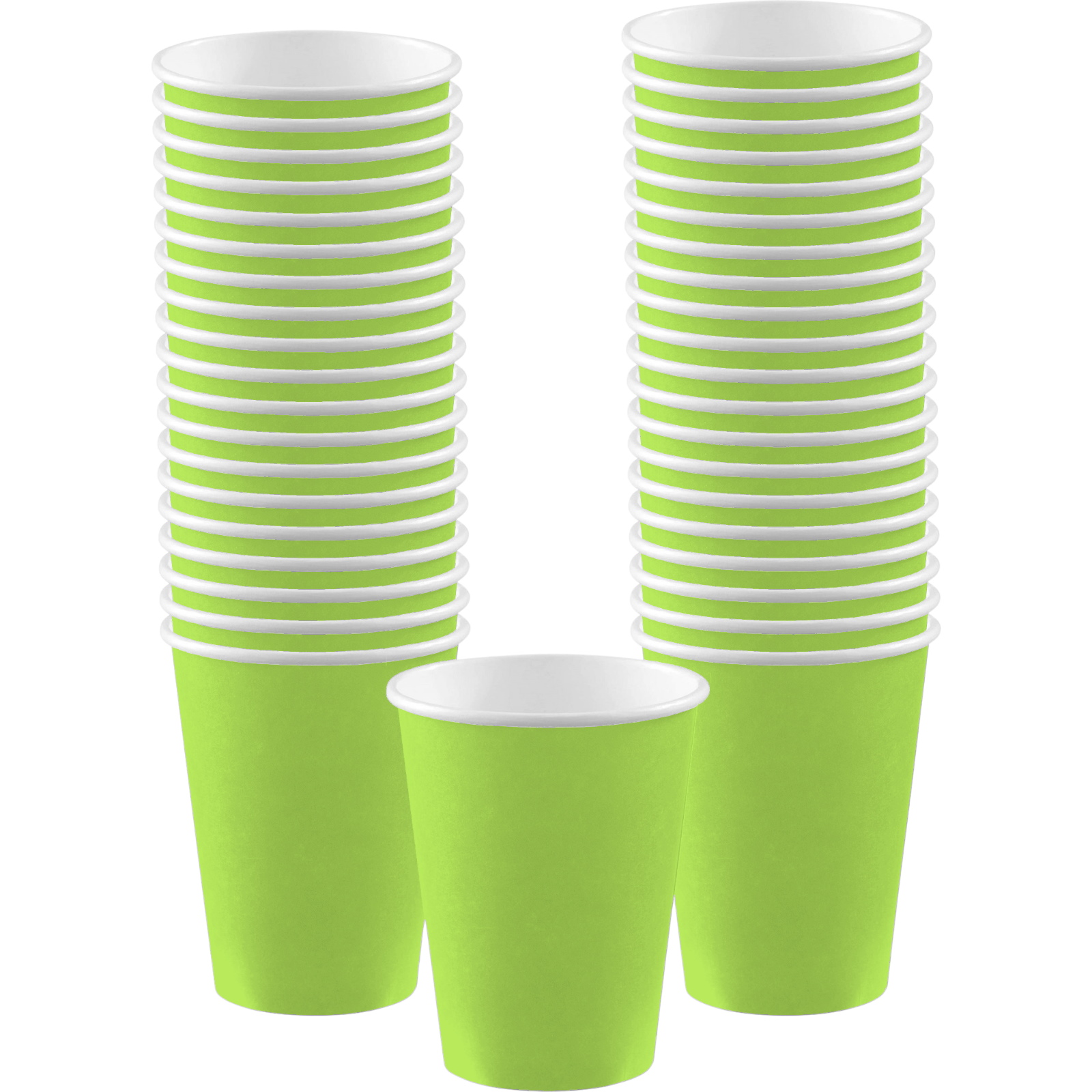 Kiwi Lime Green Paper Coffee/Drink Cups 354ml (Pack of 40)