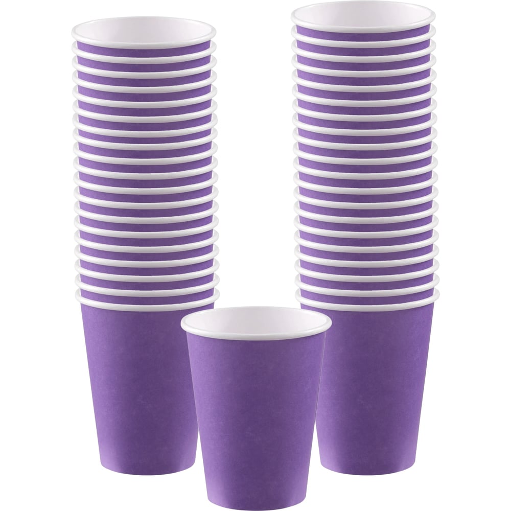 Purple Paper Coffee/Drink Cups 354ml (Pack of 40) | Purple Coloured ...