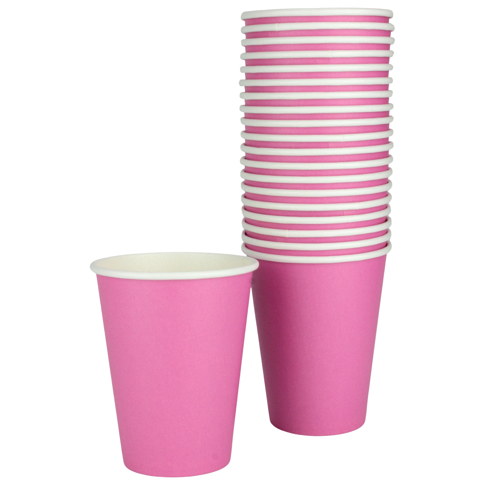 Bright Pink Paper Cups 354ml (Pack of 20)