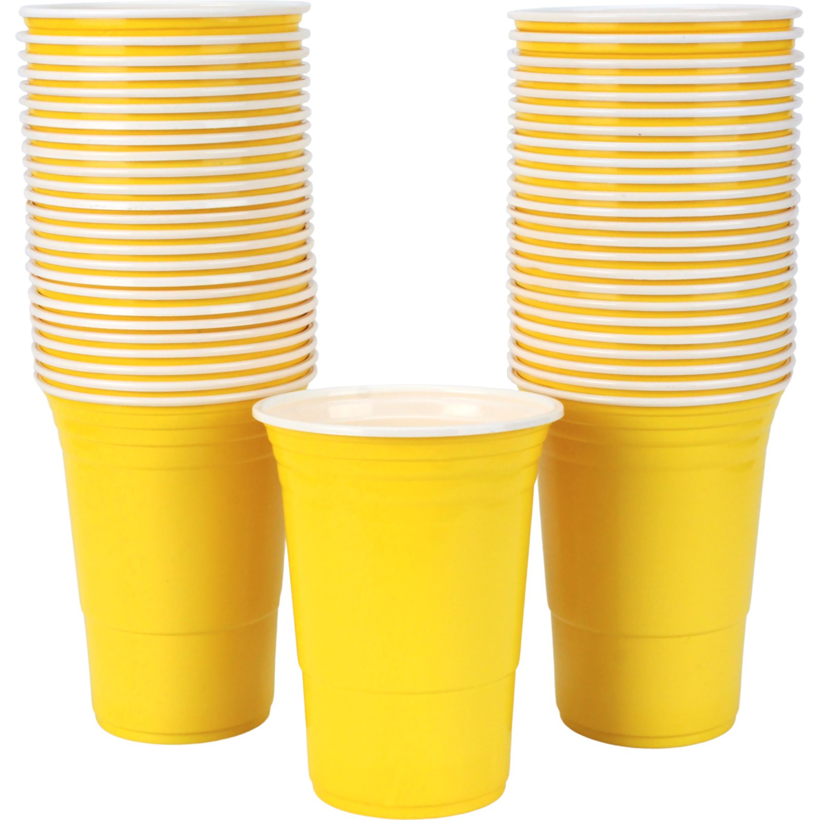 Everyday Party Bright Yellow American Cups 450ml (Pack of 50)