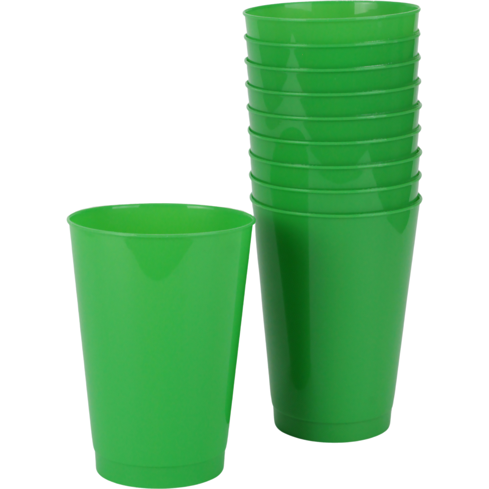 Everyday Living Bright Green Reusable Cups 380ml (Pack of 10)