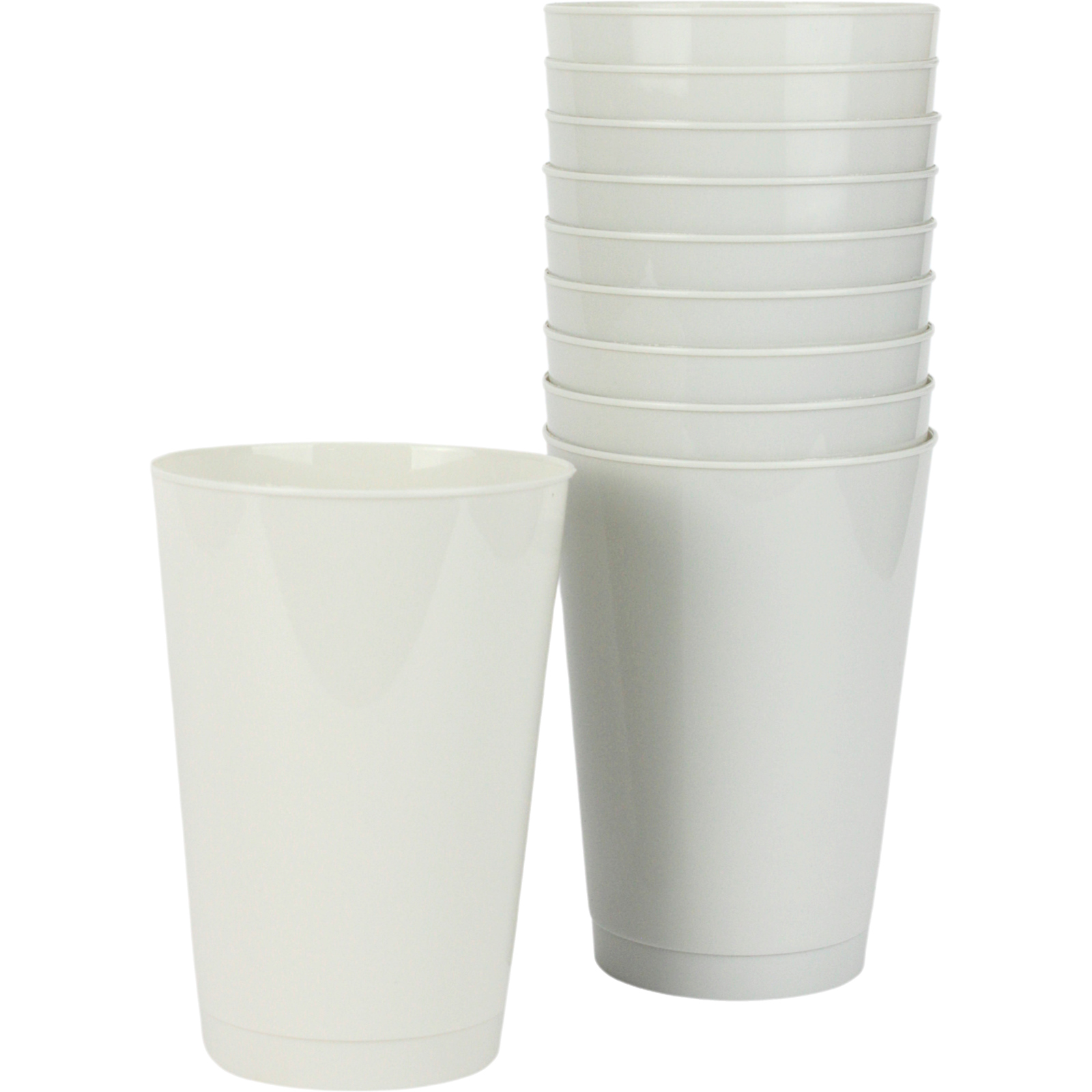 Everyday Living Light Grey Reusable Cups 380ml (Pack of 10)