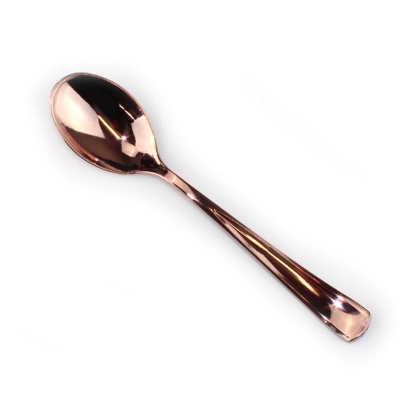 Rose Gold Plastic Spoons (Pack of 12)