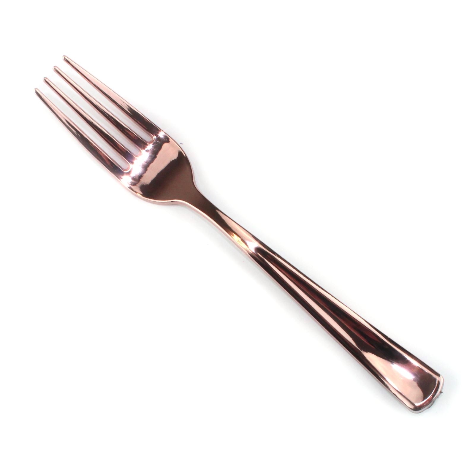 Rose Gold Plastic Forks (Pack of 12)
