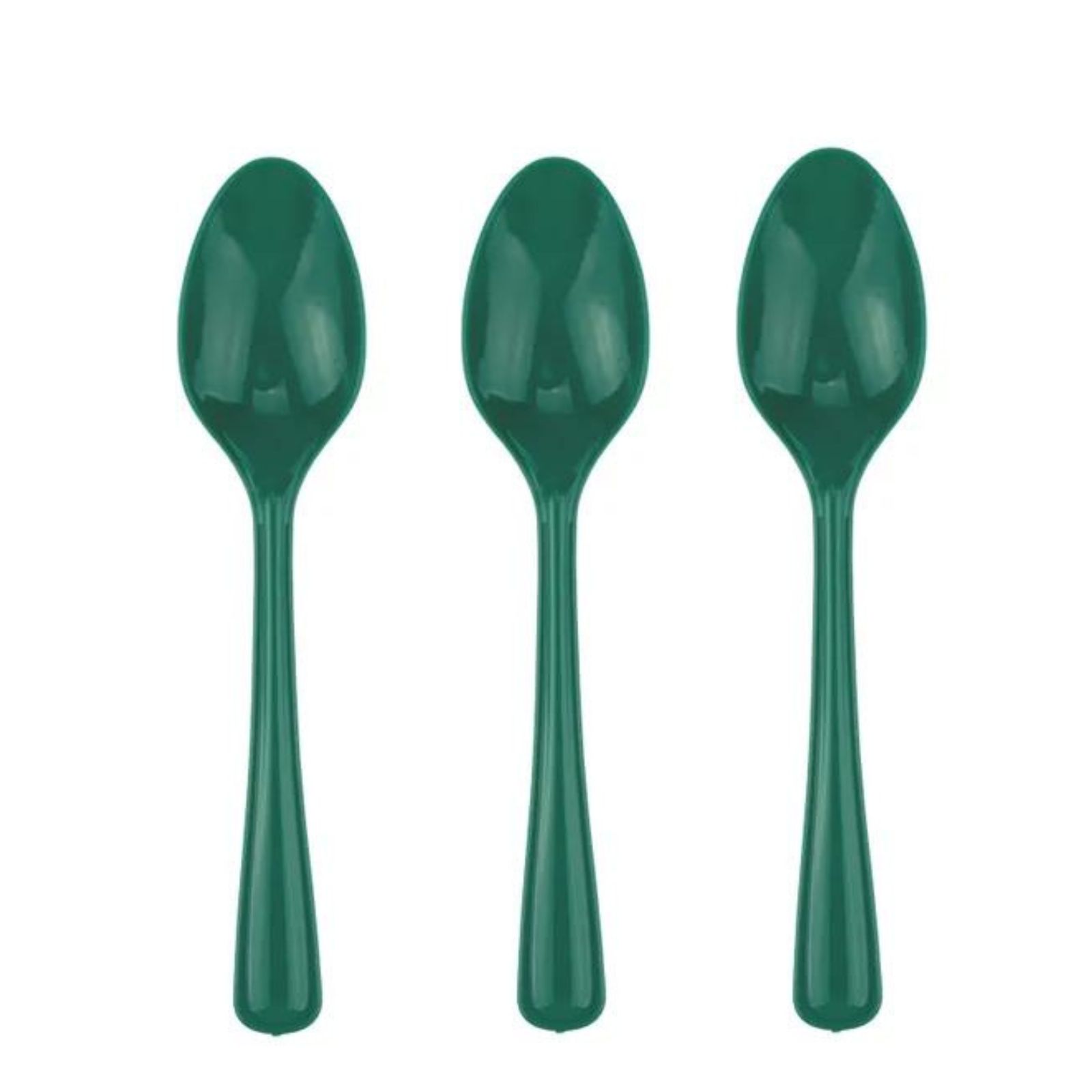 Green Reusable Plastic Spoons (Pack of 20)