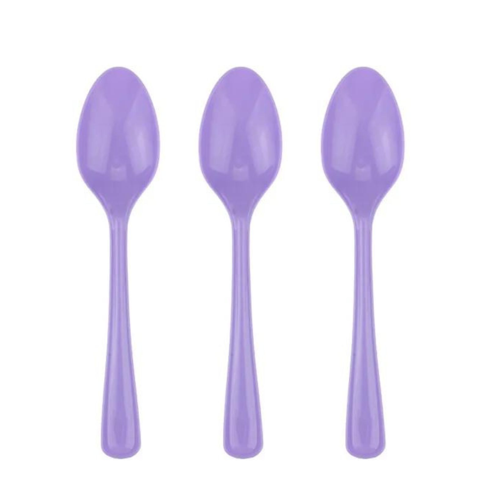 Lavender Reusable Plastic Spoons (Pack of 20)