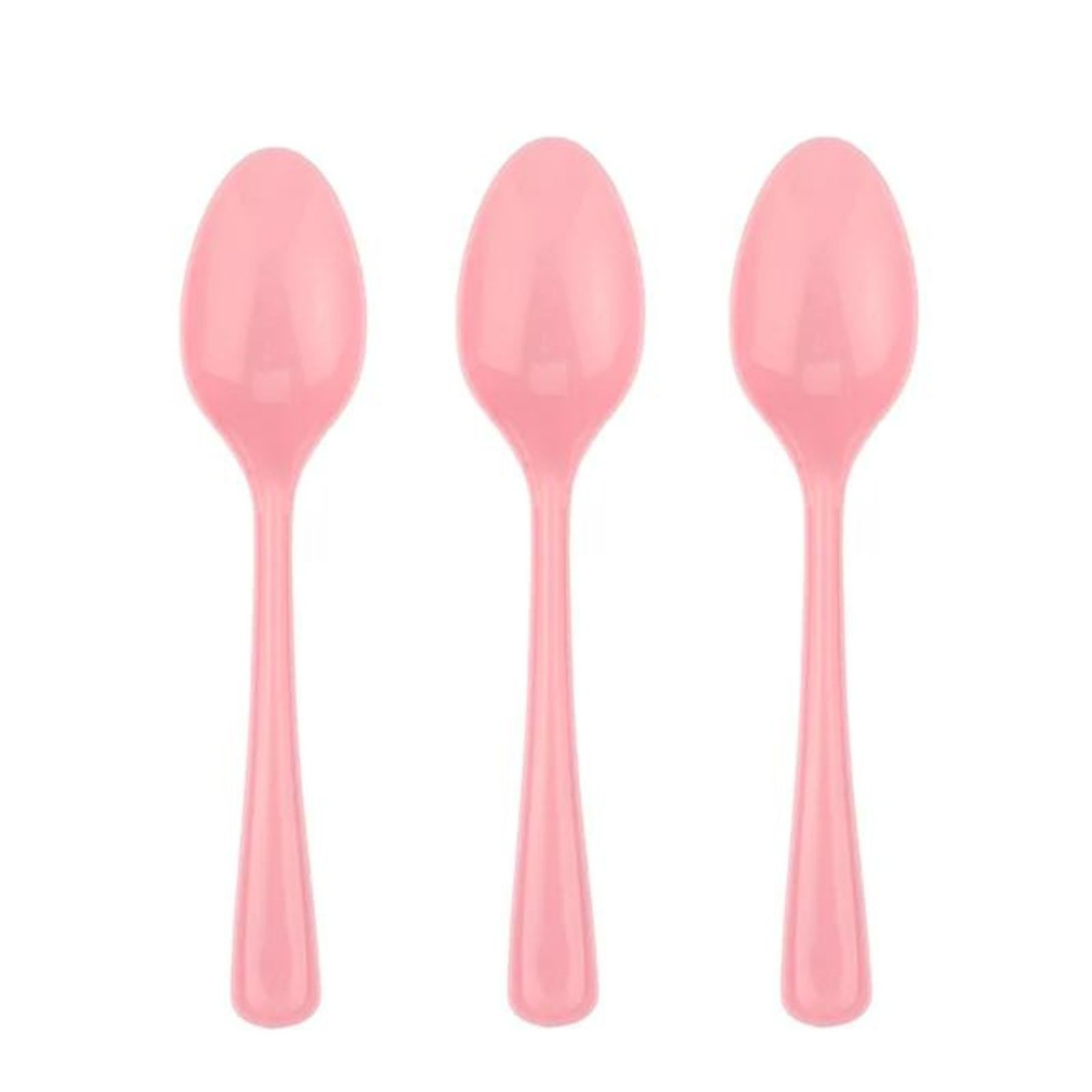 Light Carnation Pink Reusable Plastic Spoons (Pack of 20) | Light Pink ...