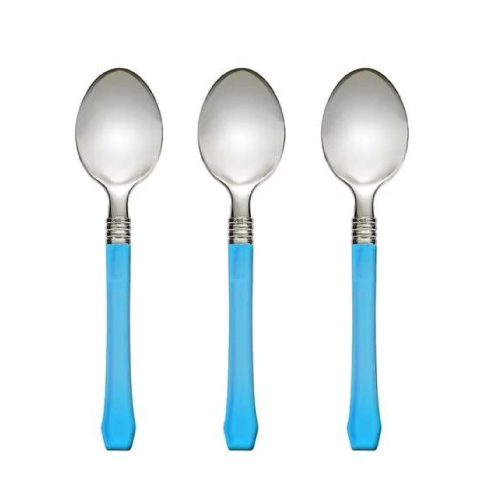Caribbean Blue Reusable Premium Plastic Spoons (Pack of 20)