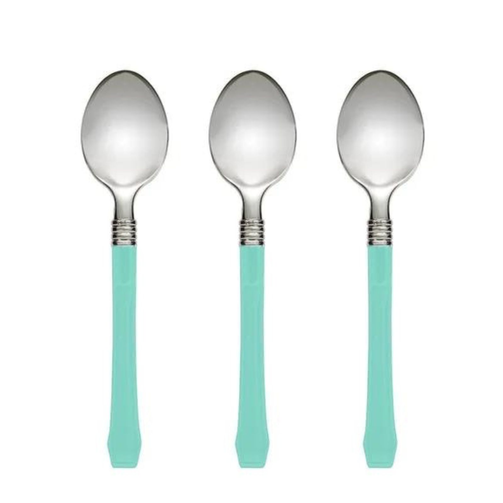 Mint Green Reusable Premium Plastic Spoons (Pack of 20)