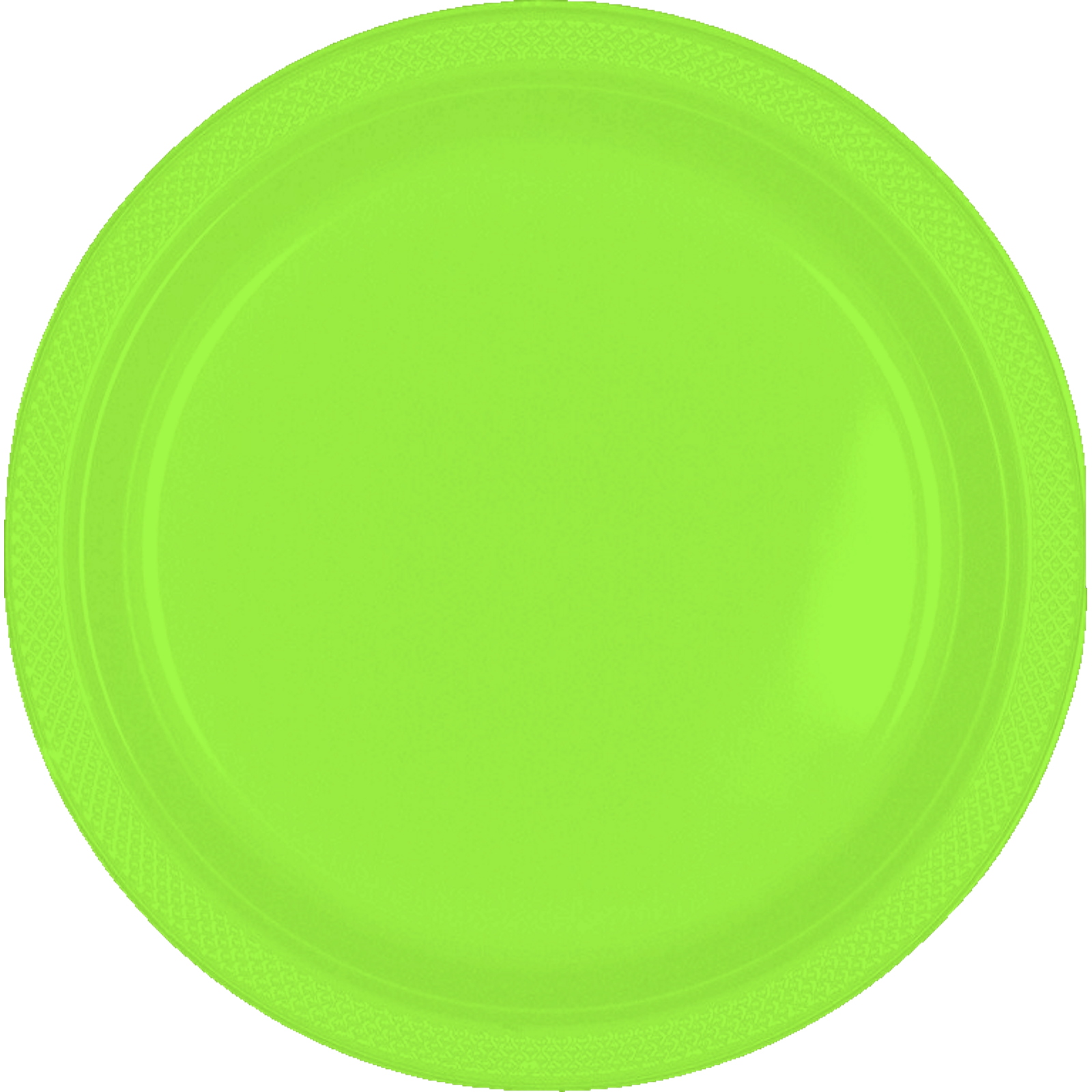 Kiwi Lime Green 26cm Reusable Plastic Plates (Pack of 20)