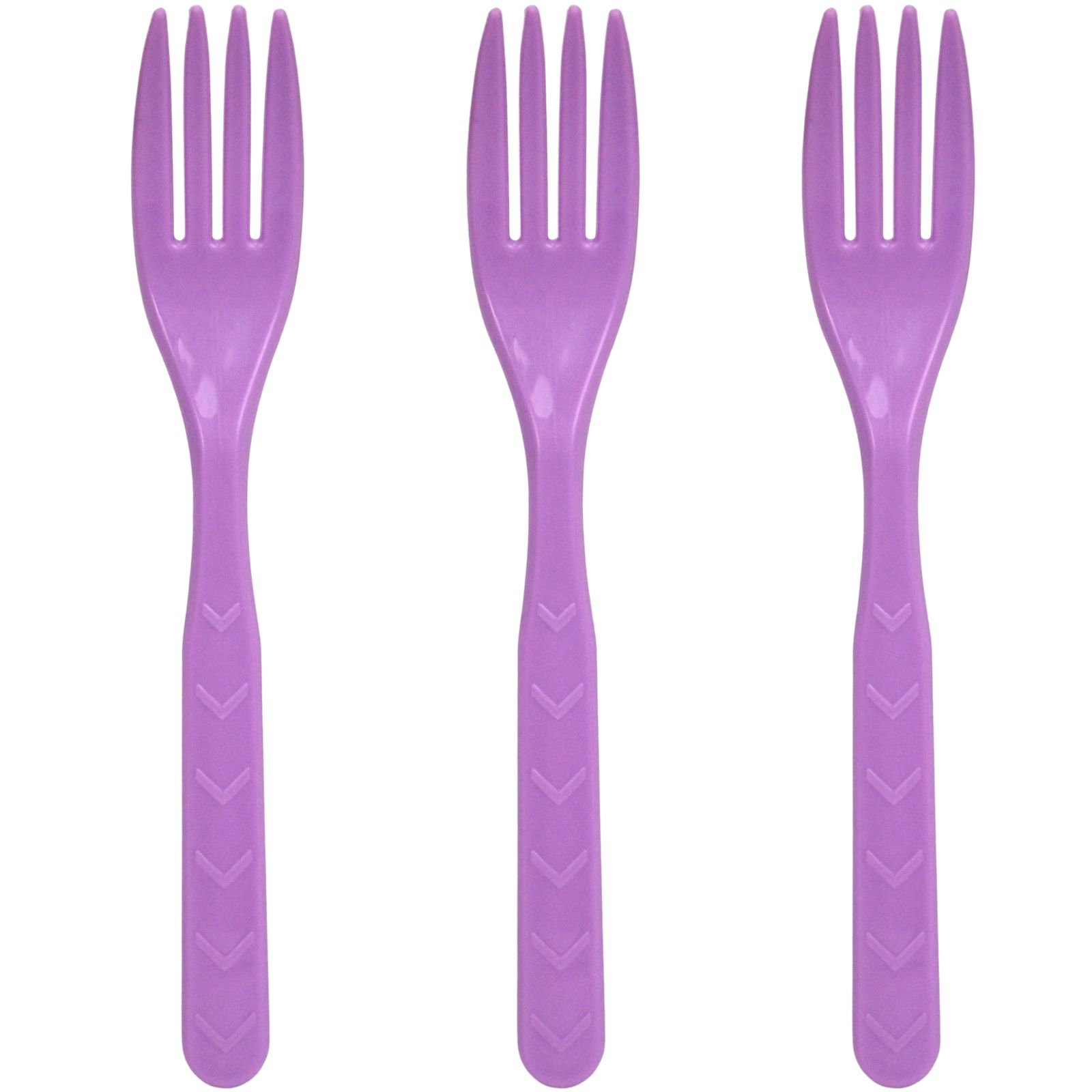 Light Purple Reusable Plastic Forks (Pack of 18)