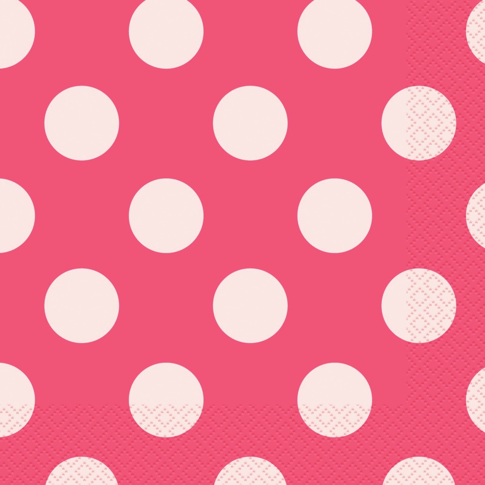 Pink Polkadot Large Napkins (Pack of 16)