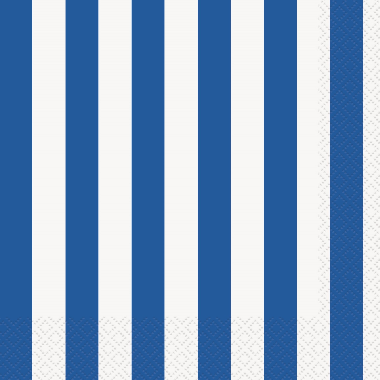 Blue and White Striped Large Napkins / Serviettes (Pack of 16)