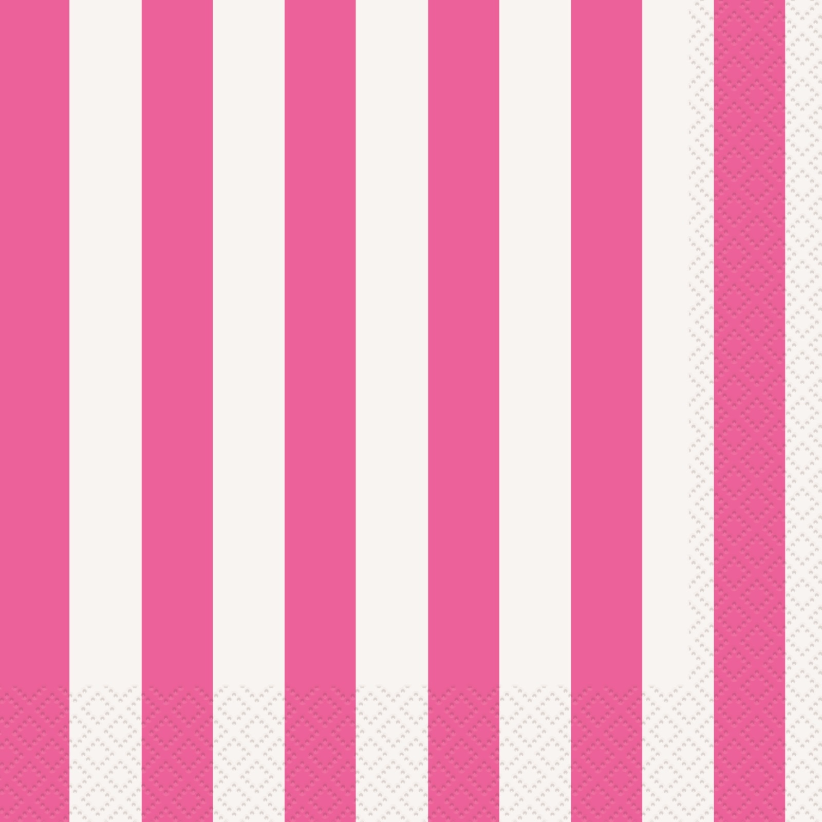 Pink and White Striped Large Napkins / Serviettes (Pack of 16)