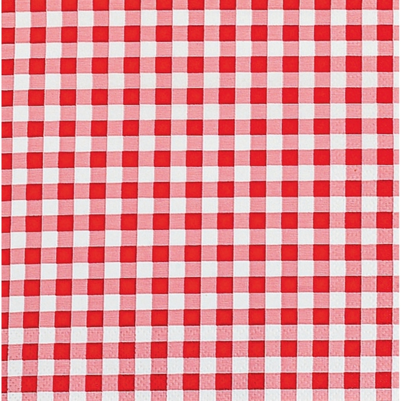 Red Gingham Large Paper Napkins / Serviettes (Pack of 48)