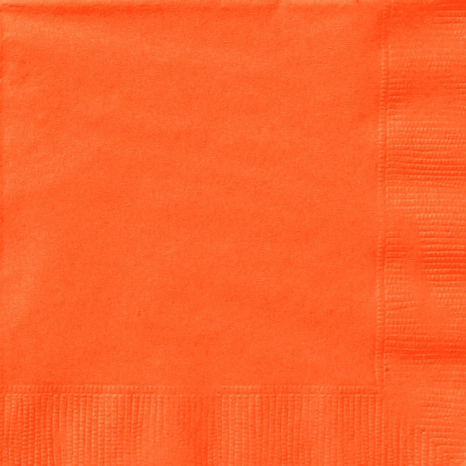 Orange Large Napkins / Serviettes (Pack of 50)