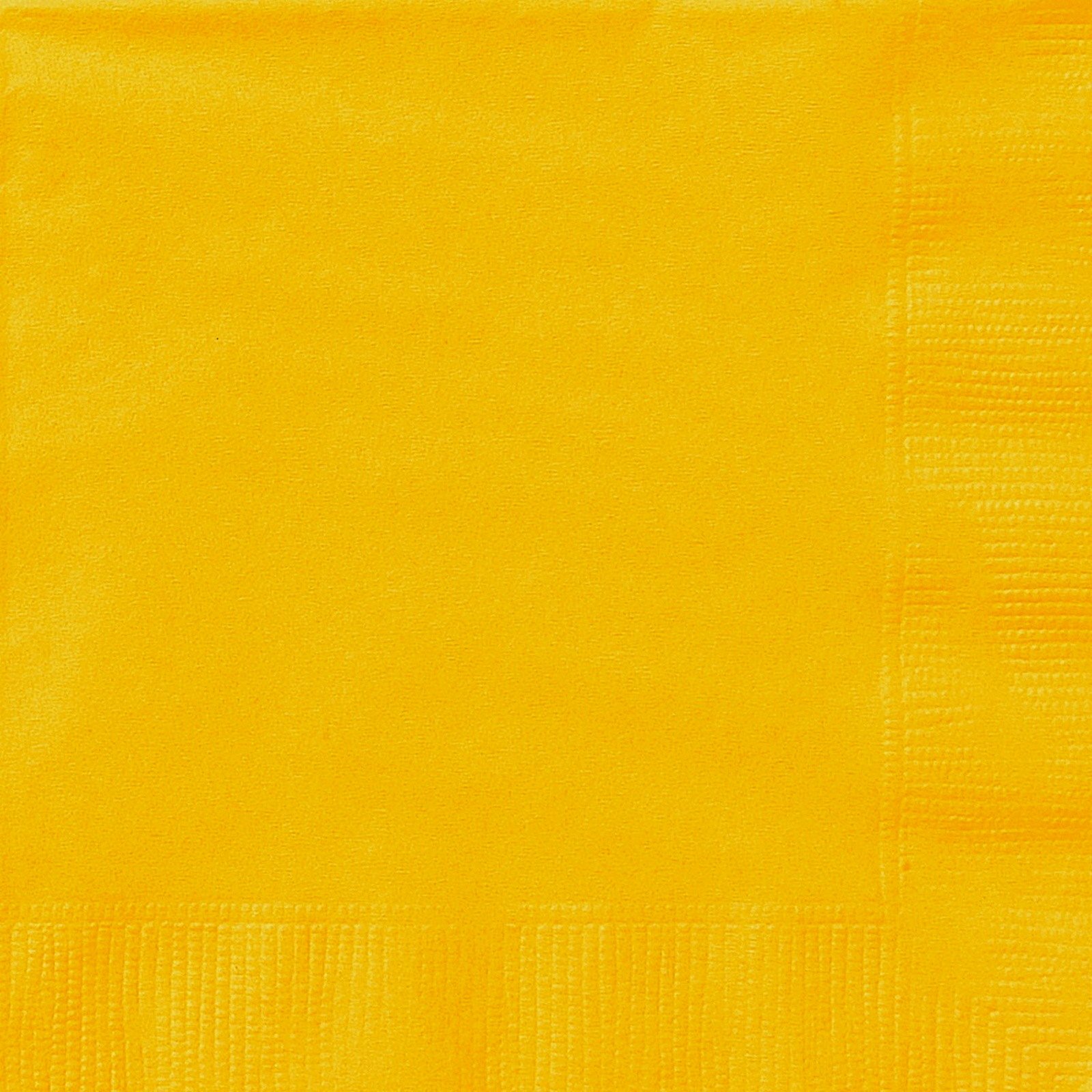 Yellow Large Napkins / Serviettes (Pack of 50)