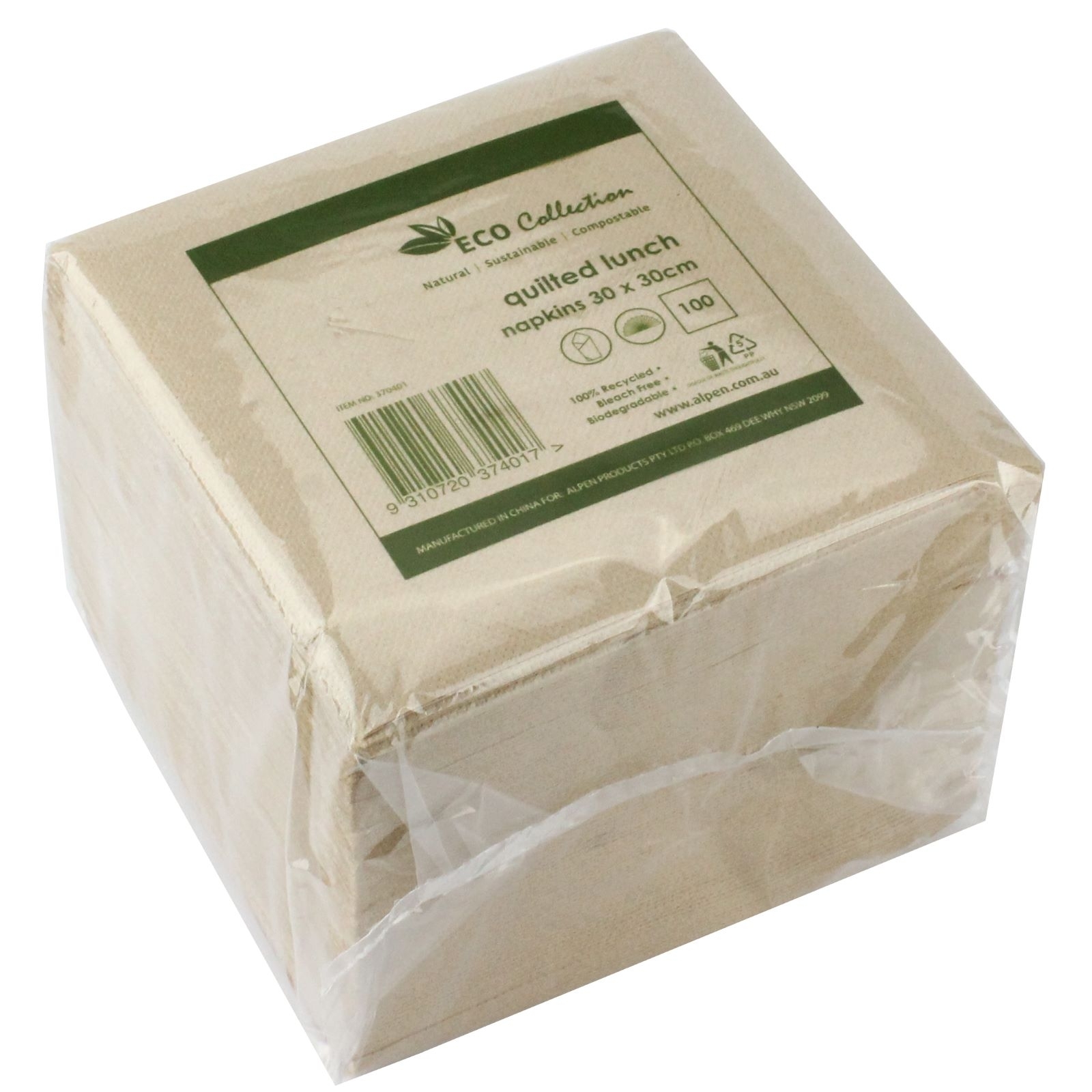 Brown Kraft Eco Paper Large Napkins / Serviettes (Pack of 100)